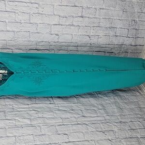 Halmode Plus‎ Vintage Elegant Teal Embroidered Midi Dress Size 18